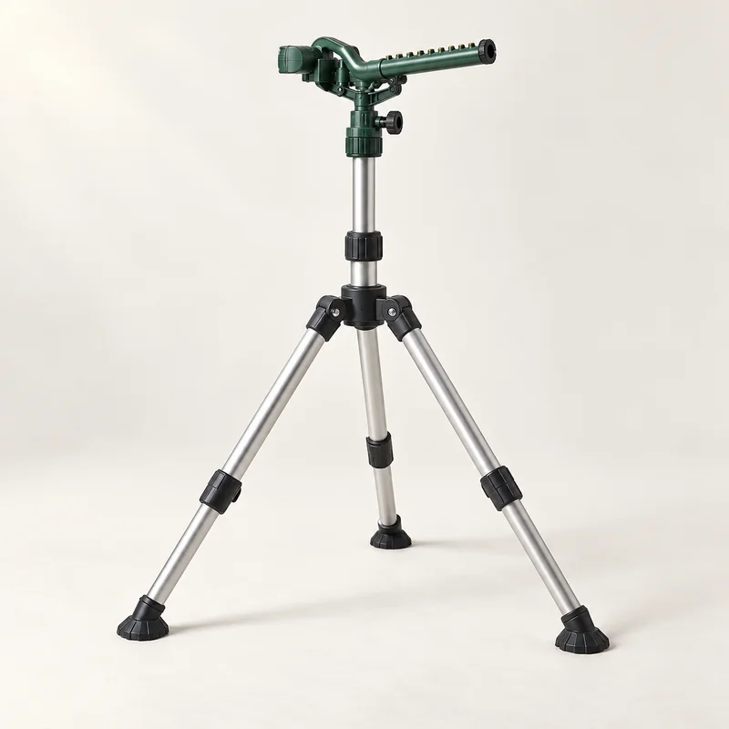 AI-generated unbranded oscillating sprinkler concept; not the actual Melnor 4078